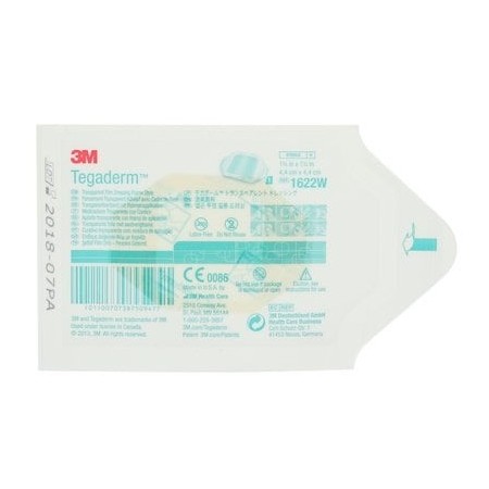 Tegaderm, transparent filmforbinding med rammeapplikationssystem 1622w, 4,4x4x4 cm, 100 stk.