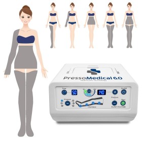 PressoMedical 6.0 Pro Pressotherapy with 2 Leggings + Slim Body Kit + 1 Cuff