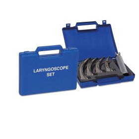 Laryngoscope with conventional light, 4 blades