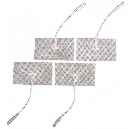 Electrozi dreptunghiulari din sârmă pentru electrostimulare și tens, 45mm x 65mm, 4 buc.
