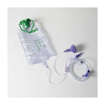 DEFLUSSORE CON CONNETTORE ENPLUS 3 IN 1 PER NUTRIMENTO E SACCA DA 1000 ML PER LAVAGGIO, PER KANGAROO E PUMP/JOEY