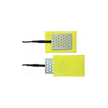 Pair of 8 x 6 cm plate electrodes with plate holder bag and cable for SwiSto 3