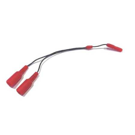 RED Y-cable to use 4-electrode anal - vaginal probes with single-channel stimulator