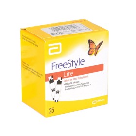 Bandelettes de glucose Abbott freestyle lite - paquet. 25 pièces.