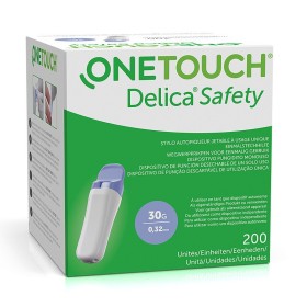 OneTouch Delica 30G Safety Disposable Punched eszköz - 200 db.