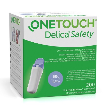 Onetouch delica 30g dispositivo pungidito monouso di sicurezza - 200 pz.