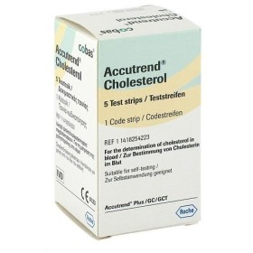 Accutrend cholesterol strips 5 stuks.