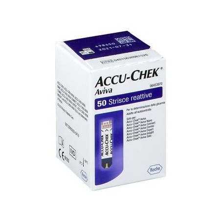 Aviva Accu-Check Bloedglucosestrips - 50 stuks