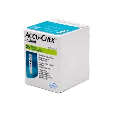 25 Stück Streifen für Accu-Chek Instant Blutzuckermessgerät
