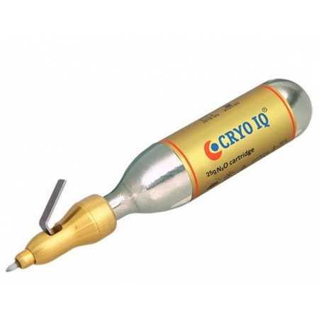 Dispositivo de pulverización CRYO IQ DERM - Gas N2O de 25 g - Válvula de control - Punta de vidrio fija