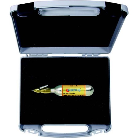 Cryo iq derm spray device - 25g n2o gas - control valve - fixed glass tip