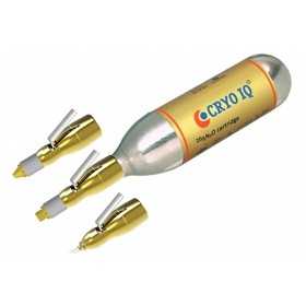 CRYO DERM IQ spray device kit (1-6mm) + 3mm + 5 mm contact - 25g N2O gas - Regelventiel - vaste glazen tip