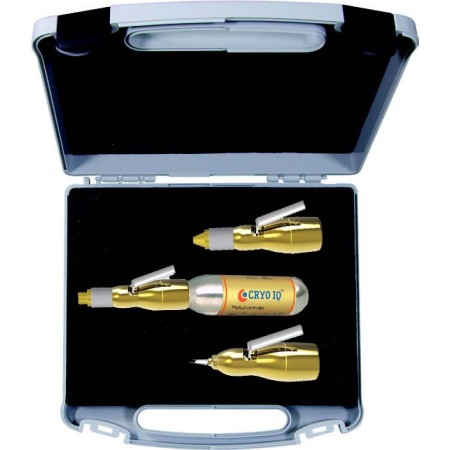 Sada stříkacího zařízení cryo derm iq (1-6 mm) + 3 mm + 5 mm kontakt - 25g plyn n2o - regulační ventil - pevný skleněný hrot