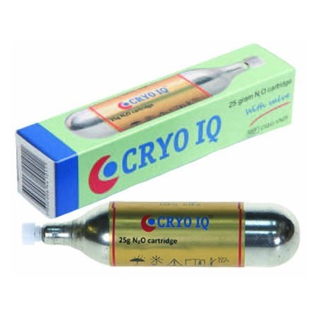 Cryo iq kartusche - 25g n2o gas mit ventil