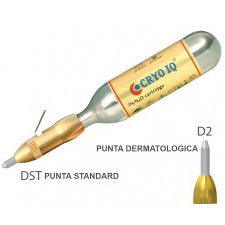 Cryo iq pro spray device - 25 g gas - 1 standaard tip + 1 dermatologische tip (vervangbaar tipsysteem)