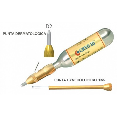 Cryo iq pro gerät - gynäkologie - 1 gynäkologische spitze + 1 dermatologische spitze - gas 25 g