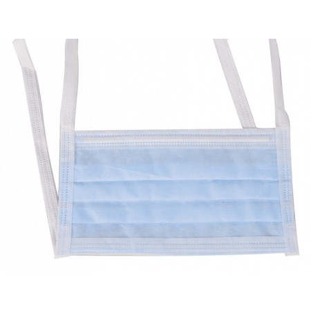 Máscara cirúrgica de 4 camadas, 98% filtragem - azul claro com cadarços - tipo iir - embalagem. 600 pcs.