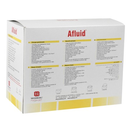 Mască chirurgicală cu 4 straturi, filtrare 98% - albastră cu legături - tip iir - pachet de 600 buc.