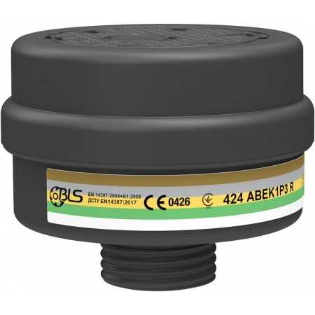 BLS 424 filters met ABEK1 bescherming tegen organische, anorganische en zure gassen en dampen, klasse 1 - 4 RD40 / EN 148-1 filt