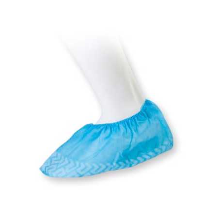 Light blue non-slip shoe covers in breathable non-woven fabric with anti-slip - 100 pieces