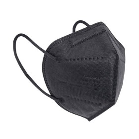 Masque respiratoire FFP2 noir sans valve noire