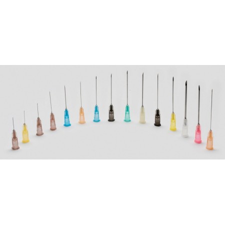 23g sterile dispofine hypodermiske kanyler 0,6 x 25 mm blå - 100 stk.