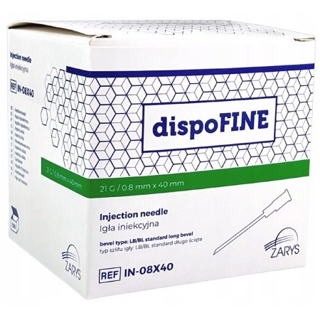 Ace hipodermice 21g sterile dispofine 0,8 x 40 mm verde - 100 buc.