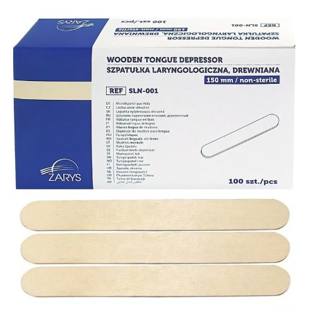 Bajalenguas de madera no estériles - 100 unidades.