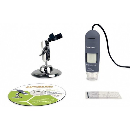 Microscopio digital portátil celestron deluxe de 10x a 150x - usb - 1920 x 1080 píxeles