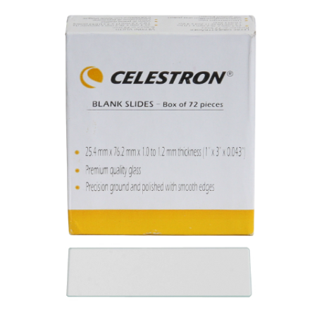 Celestron üres tárgylemezek - 72 db