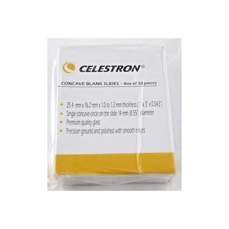 Set of 50 microscope slides with well