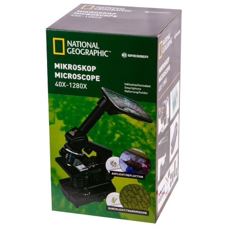 Bresser national geographic 40-1280x mikroszkóp okostelefon tartóval