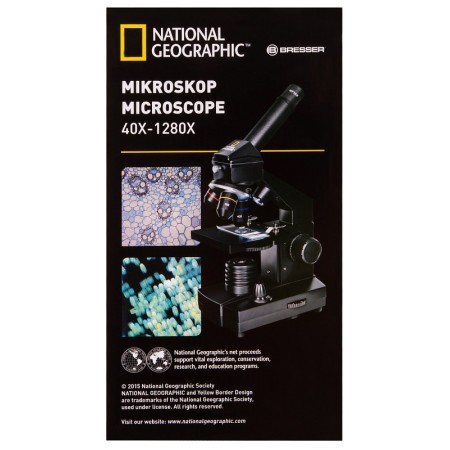 Microscop bresser national geographic 40–1280x cu suport pentru smartphone