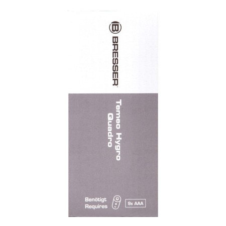 Bresser temeo hygro quadro thermometer & hygrometer, zwart