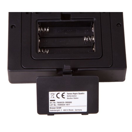 Bresser temeo hygro quadro thermomètre et hygromètre, noir