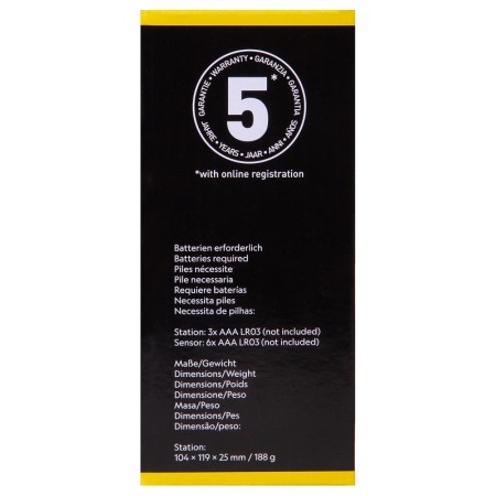 Bresser national geographic thermo-hygrometer mit 4 unabhängigen messungen, schwarz