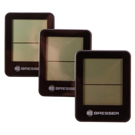 Bresser temeo hygrometer 3er set, schwarz
