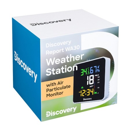 Levenhuk discovery report wa30 weather station with particulate matter monitor in the air