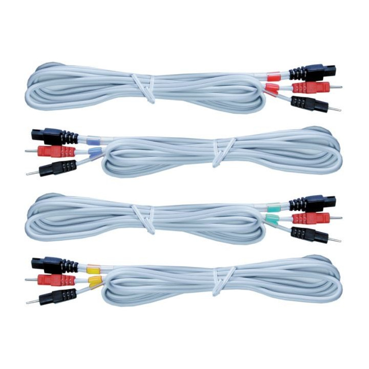 Set di 4 cavi Compex Grigi 6P/ Wire Chattanooga/ Compex A SPINOTTO