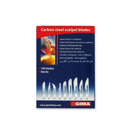 Gima carbon no. 15c sterile klingen - packung 100 stk., produkt abbildung 10