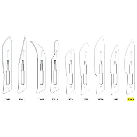 Gima roestvrijstalen messen n. 24 steriel - pack 100 stuks, product afbeelding 10