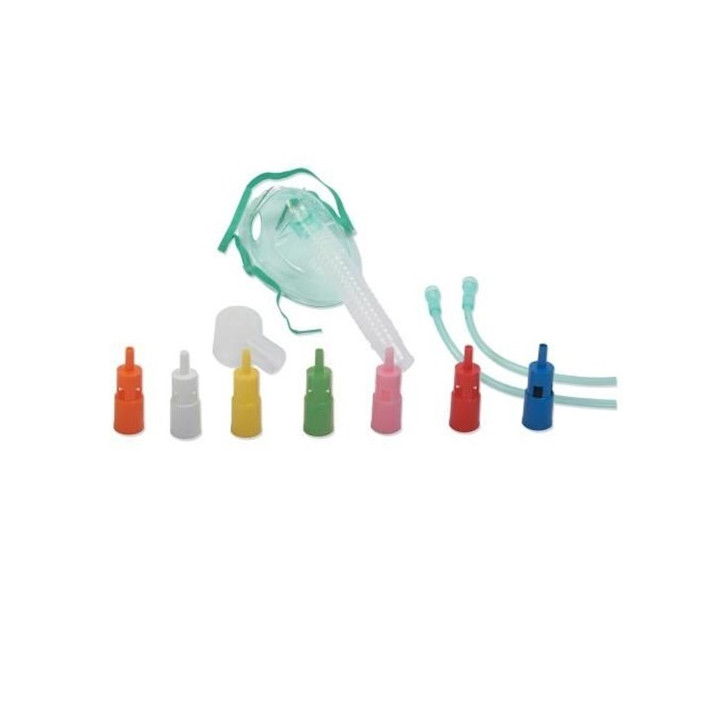 Mascarilla Venturi con concentración variable - pediátrico - pack 50 uds.