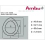 Mască ambu nr. 5 - albastru adult