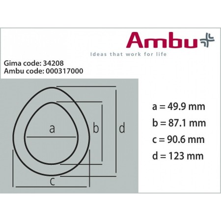 Ambu-maske nr. 5 - voksen blå