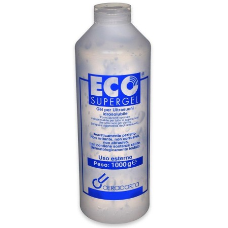 Gel transparent eco supergel clear pentru ultrasunete și lumină pulsată în sticlă de 1 litru.