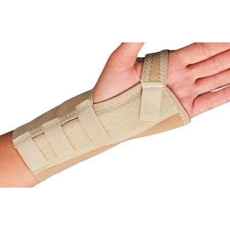Cotton wrist splint - right hand elastic size m