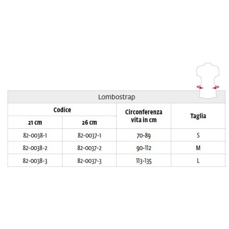Lumbostrap corset for acute or subacute lumbago - l, 26 cm