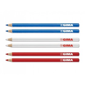 Crayon dermatologique gima - couleurs assorties - lot de 6.