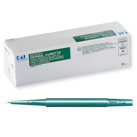 Dermatologická kyreta kai průměr 3 mm - 1 kus.