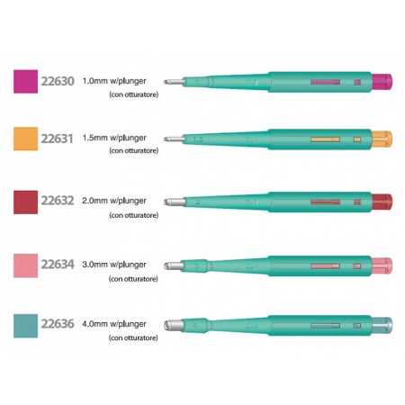 1 mm diameter kai biopsy curettes with obturator - 1 piece